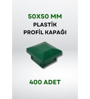 Plastik Profil Kapağı 50x50 MM (400 Adet) (Yeşil)
