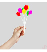 Plastik Minyatür 8'li Demet 17cm Teraryum Obje - Balon (STD)