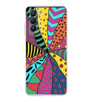PrintiFy Tecno Camon 18 ile Uyumlu 1mm Slim Fit Retro Renkler 4 Baskılı Şeffaf  Kılıf