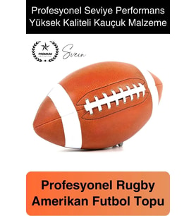 Premium Amerikan Futbol Topu Kauçuk Genç Yetişkin Maç Dikişli Standart Boy Antreman Rugby Spor