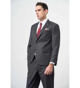Koyu Antrasit Mono Yaka 4 Drop Comfort Fit Classic Takım Elbise 1001245161