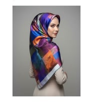 Trend Dijital Baskı Batik Dikdörtgen Desenli Royan Eşarp Desen 4 Renk 3