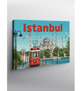 Kanvas Tablo İstanbul Tramvay Posteri