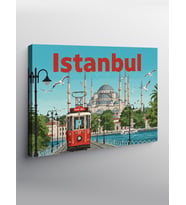 Kanvas Tablo İstanbul Tramvay Posteri