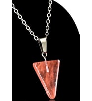 Sertifikalı Piramit Model Rose Gül Kuvars Taşı Kolye (Çok Renkli)