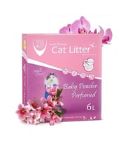 Vancat W180 Bebek Pudrası Kokulu Beyaz Bentonit Kedi Kumu 6 lt