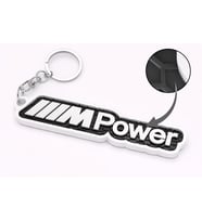 M Power Logolu 3D Baskı Anahtarlık – Sportif Tasarım Petek Desenli Araba Anahtarlığı