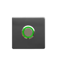 LOCKWAY Z-201AY Antresit Paslanmaz Tek Kontak Zil Butonu Yeşil Led
