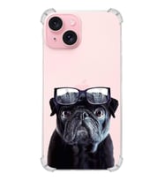 PrintiFy Apple iPhone 15 Plus Uyumlu Köpek 3 Baskılı Şeffaf Köşe Korumalı Antişok Kılıf