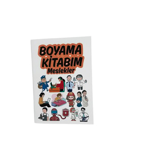 Meslekler Temalı Seyahat Boy Boyama Kitabı (140x100 mm) (Çok Renkli)