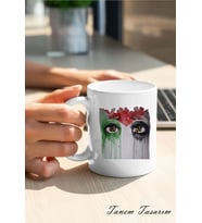 Tanem Filistin Tasarımlı Baskılı Kupa Bardak , Gazze Kupa Bardak , Küdüs Kupa Bardağı Klasik