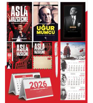 Asla Vazgeçme - Ayraç - Kartpostal - Poster - Uğur Mumcu -  2026 Ajanda İstikbal - Sakarya Duvar Takvimi - Masa Takvimi