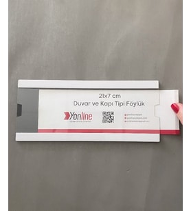 Kapı ve Duvar Tipi Kolay Değiştirilebilir Beyaz A4 1/3 Föylük