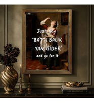 BK Gift Vintage Klasik Sanat Esprili Sözlü Masif Ahşap Çerçeveli Dekoratif Tablo - 13