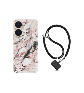 C55 Kılıf Resimli Boyun Askılı İpli Desenli Silikon Colorfull Marble 2 1389