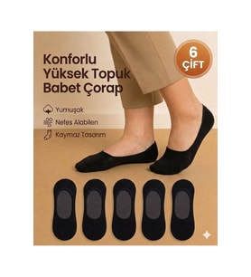 6 Çift Babet Patik Pamuklu Çorap