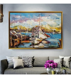 Altın Çerçeveli dekoratif tablo l194 (Gold)
