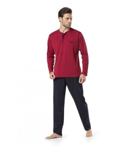 Damat Çeyiz Şortlu Bordo Pijama