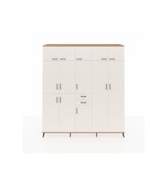 Hyperion Gardrop 10 Raflı 2 Çekmeceli 3 Askılı 220x44x243 Çam-Aytaşı/Aytaşı
