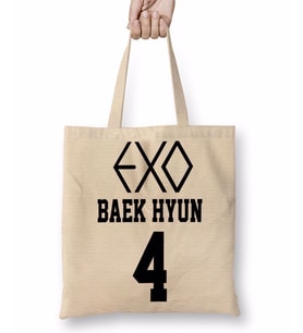 Exo Baekhyun Bez Çanta Uzun Saplı