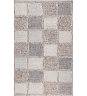 Bespoky Eberndorf Mavi Patchwork Pamuklu El Dokuması Alan Halısı