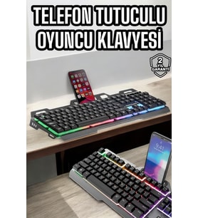 Oyuncu Klavyesi Q Klavye RGB LED'li Mouse Hediyeli