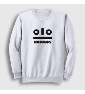 Presmono Unisex Beyaz Logo Kongos Sweatshirt 431673tt (Beyaz)