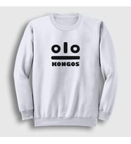 Presmono Unisex Beyaz Logo Kongos Sweatshirt 431673tt (Beyaz)