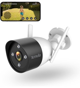 Güvenlik Kamerası Dış WLAN 2K, 3MP WLAN IP Kamera, İki Yönlü Sesli, 30 m Tam Renkli Gece Görüşü, IP66 Su Geçirmez, Kişi Tanıma ve Hareket Algılama, SD Kart ve Bulut, CT6