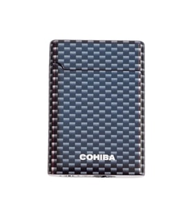 Cohiba Çift Torch Pürmüz Karbon Desenli Metal Puro Çakmağı