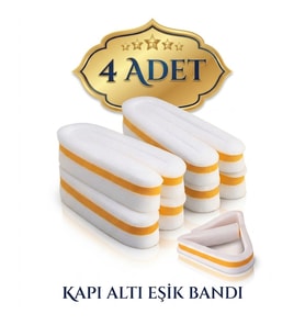 4 Adet Yapışkanlı Kapı Altı Eşik Bandı Isı Yalıtım Süngeri 90 Cm Soğuk Toz Ses Geçirmez Kapı Altı İ