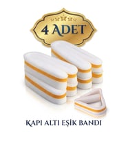 4 Adet Yapışkanlı Kapı Altı Eşik Bandı Isı Yalıtım Süngeri 90 Cm Soğuk Toz Ses Geçirmez Kapı Altı İ