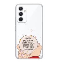 Samsung Galaxy A24 Uyumlu Yeniden Başlamaktan Korkma Tasarımlı Şeffaf Telefon Kılıfı