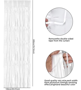 Soft Beyaz Renk Duvar ve Kapı Perdesi İthal 100x200 cm