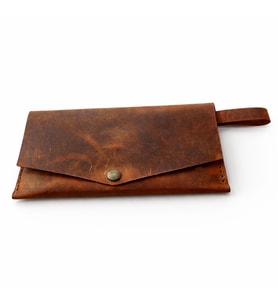 SD Heritage Long Wallet – Unisex Hakiki Deri El Yapımı Cüzdan (Taba-Leopar)