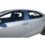 BLUEOTO Toyota Corolla Sedan Krom Cam Çıtası 2014-2018 Paslanmaz Çelik 4 Parça