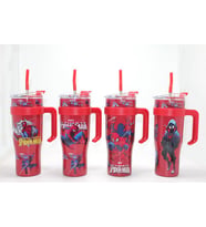 Çocuklar İçin Spiderman Temalı Pipetli Termos Suluk 500 ml