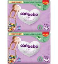 Canbebe Bebek Bezi Beden:6 (15-27Kg) Extra Large 64 Adet Ekonomik Fırsat Pk