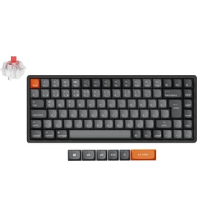 K2 Max%75 RGB Türkçe Red Switch Kablosuz Alüminyum Çerçeve Karbon Siyah Mekanik Klavye