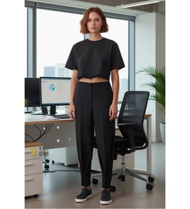 Kadın Düğmeli Wide Leg Pantolon Fonksiyonel Dayanıklı Kaliteli Konforlu Estetik Premium Şık