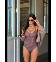 Night Kadın Slip Kalıp Body Örme Orta Destek