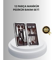 Profesyonel Tırnak Bakım Seti Çelik Aletli Şık Deri Çantalı