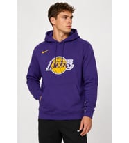 Nike Los Angeles Lakers NBA Mens Hoody Kapüşonlu Pamuklu Erkek Sweatshirt Mor