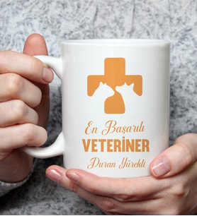 Kişiye Özel Veteriner Tasarımlı Kupa Bardak