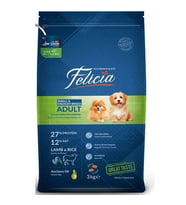 Felicia Adult Small & Medium Kuzulu Pirinçli Köpek Maması 3 kg
