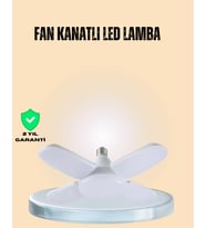Yüksek Işık Güçlü LED Ampül 4 Kollu Katlanır Pervane Tasarım