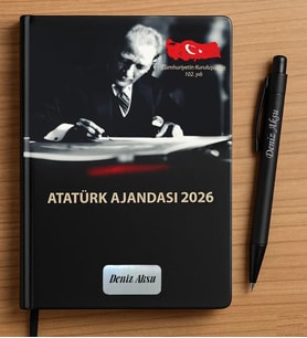BK Gift Kişiye Özel Premium 2026 Atatürk Ajandası & Tükenmez Kalem - 3, Babaya Hediye, Babalar Günü Hediyesi