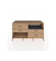 Kronos Konsol Tek Raflı 4 Çekmeceli  176x59x99 Çam-Antrasit/Çam