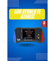3.5 İnç 500 Klasik Retro Oyun Yüklü Kollu Oyun Konsolu