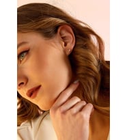 14 Ayar Mini İstiridye Küpe (Altın)